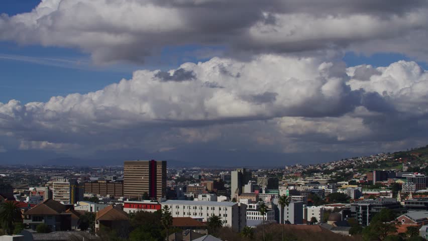 Clouds Passing over Cape Town, Time Lapse 4K