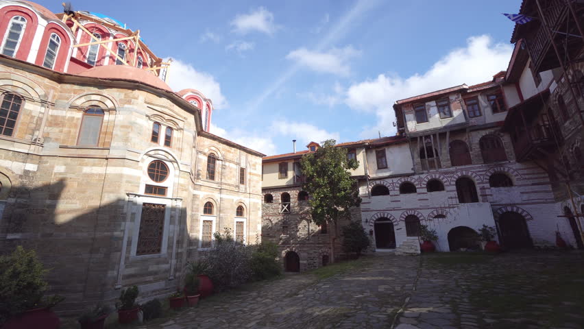 Konstamonitou monastery at Saint Mount Athos in Greece