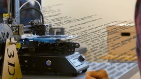 Animation of data processing over biracial male mechnic working in workshop. Business, finances, computing, workshop and digital interface concept digitally generated video. - Powered by Shutterstock - Get 15% off with code: PIKWIZARD15