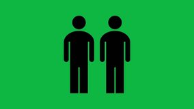 Social distance icon animation on green screen background - Powered by Shutterstock - Get 15% off with code: PIKWIZARD15