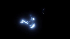 Lightning effect, electricity 3d effect, blue light force effect, Blue Lightning flash Thunderbolt isolated on black background, Electrical Storm. Loop Animation, Lightning blast - Powered by Shutterstock - Get 15% off with code: PIKWIZARD15
