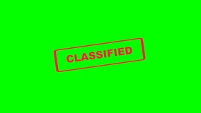 4 animations. Red stamp appearing on the screen. „Private“, „Top Secret“, „Confidential“ and „Classified“ stamps. White background and green screen background.  - Powered by Shutterstock - Get 15% off with code: PIKWIZARD15