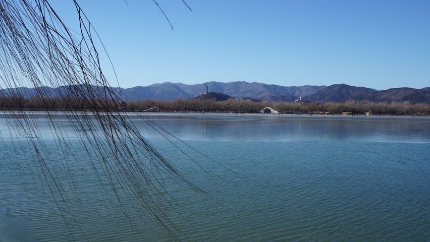 Winter Scenery of Kunming Lake in Summer Palace of Beijing