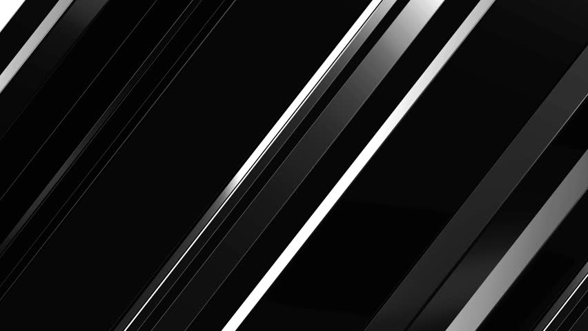 Black and grey metallic glossy stripes abstract technology background. Seamless looping geometry motion design