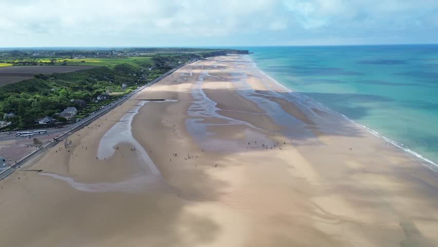 drone video Omaha Beach France europe