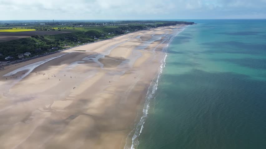 drone video Omaha Beach France europe