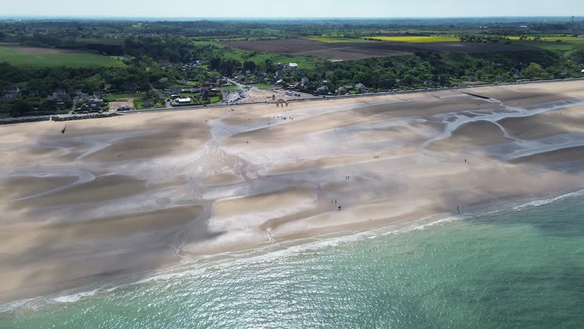drone video Omaha Beach France europe