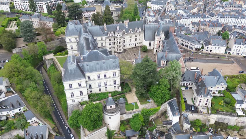 drone video Blois castle France europe