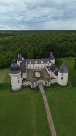 drone video Gué-Péan castle France europe