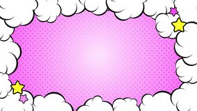 10 second loop of clouds swaying in a frame and dot background - Powered by Shutterstock - Get 15% off with code: PIKWIZARD15