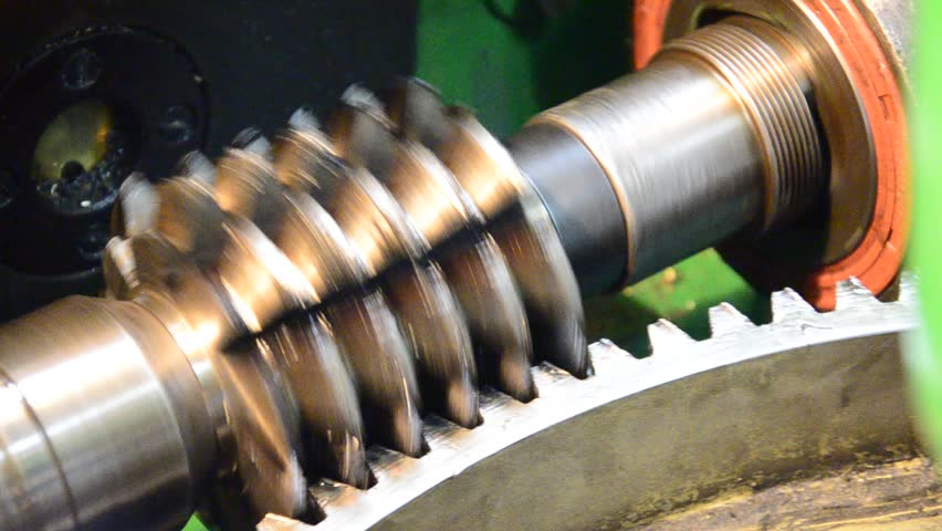 wormwhee gear, cogwheel production and service industrial machine, rotating