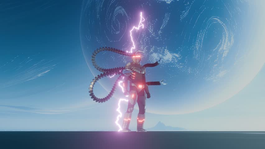 3d illustration of a combat drone.