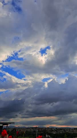 The sky blue moving clouds 