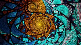 Abstract looping spiral fractal art background, like stained glass or the sun moving across the sky. - Powered by Shutterstock - Get 15% off with code: PIKWIZARD15