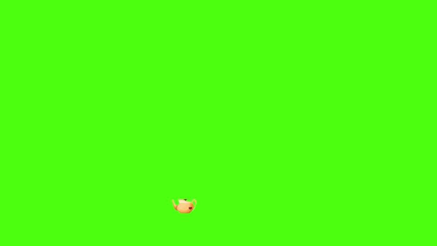 Teapot animation with green screen