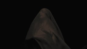A captivating and enchanting image of a veiled figure, deeply exploring themes of profound mystery and shadowy presence - Powered by Shutterstock - Get 15% off with code: PIKWIZARD15