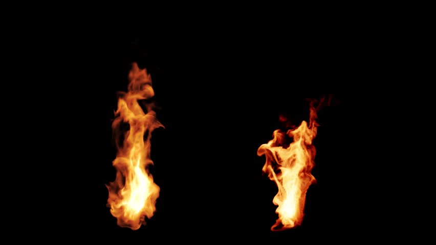 Fire isolated on black color. Great for VFX overlay in Cinematic films using blending modes. Set of animations of Fire flames in Ultra HD 4K, Looped in Slow motion. 3D Illustration