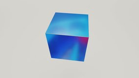 metal cube with multicolored reflections rotates on a light background. 3d render animation - Powered by Shutterstock - Get 15% off with code: PIKWIZARD15