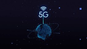 Global networking and digital future. 5G with glowing lines radiating outward, power and speed. 3D Illustration - Powered by Shutterstock - Get 15% off with code: PIKWIZARD15