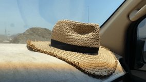 straw hat in car dashboard  - Powered by Shutterstock - Get 15% off with code: PIKWIZARD15