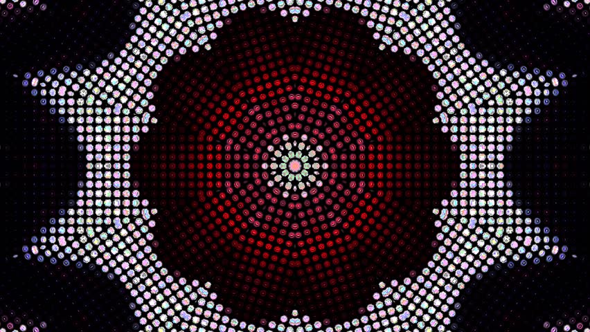 3D Animated digital abstract. Colorful curved and circular lines on black background, seamless loop	