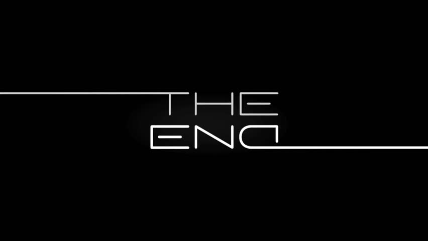 The End - Dramatic and Cinematic Closing Scene Video with Text Animation in Bold Letters, Perfect for Final Credits, End Titles, and Conclusion Sequences in Digital and Film Projects