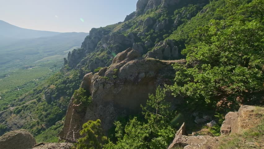 Beautiful mountain landscape with perspective