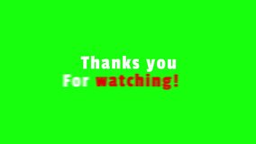 thank you for watching, thank you animation, green code background, alpha channel, transparent background	 - Powered by Shutterstock - Get 15% off with code: PIKWIZARD15