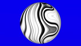 blue background black and white color moving texture rotating beautiful ball. 3D Animation - Powered by Shutterstock - Get 15% off with code: PIKWIZARD15