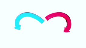 two arrows move in opposite directions - Powered by Shutterstock - Get 15% off with code: PIKWIZARD15