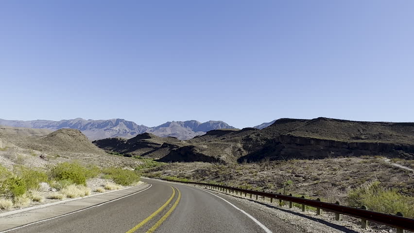 Driving HW 170 in the Big Bend Ranch State Park, Texas USA
