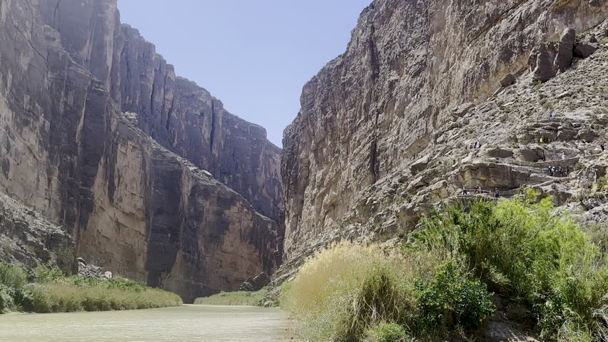 The Rio Grande River in the Santa Elena Canyon, Big Bend National Park Texas