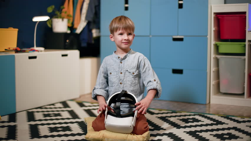 modern education of children, boy generation Gen Alpha in glasses virtual reality studies mathematical formulas in a cozy room - Powered by Shutterstock - Get 15% off with code: PIKWIZARD15