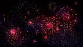 Happy colorful fireworks 4k loop - Powered by Shutterstock - Get 15% off with code: PIKWIZARD15
