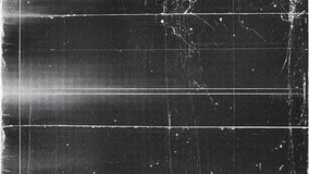 Dark industrial-style grid with white scan lines, heavy scratches, dirt and film grain, creating a technical grunge animated photocopy backdrop - Powered by Shutterstock - Get 15% off with code: PIKWIZARD15