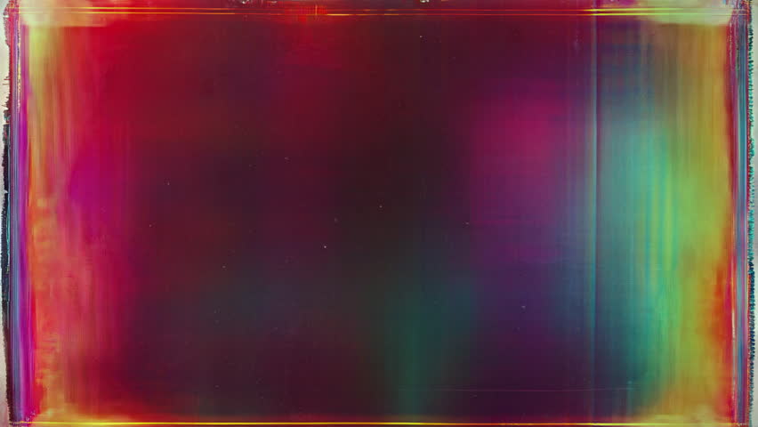 Vivid magenta and cyan gradient film texture with vintage light leaks, soft noise, subtle scratches and atmospheric animated grunge overlay
