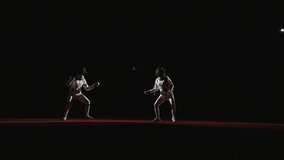 Professional Fencing Sport, Two Young Female Fencers Fighting On Fencing Track, Ladies With Foils - Powered by Shutterstock - Get 15% off with code: PIKWIZARD15
