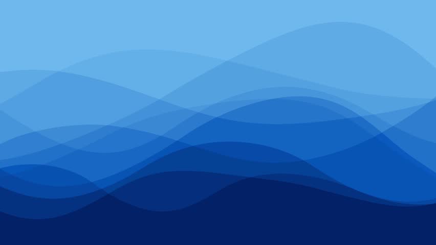 Turbulent Blue Fluid Waves Background, Twirling Waving and Rippling in a Vibrant and Dynamic Gradient