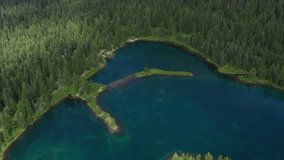 Turquoise Lake Nestled in a Mountain Valley Aerial Orbit Drone View - Powered by Shutterstock - Get 15% off with code: PIKWIZARD15