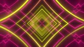 Ruby yellow flying wireframe Kaleidoscope changing fractal lotus flower  bloom - seamless looping, meditation kaleidoscope music vj streaming tunnel flying lights stage background 4k - Powered by Shutterstock - Get 15% off with code: PIKWIZARD15