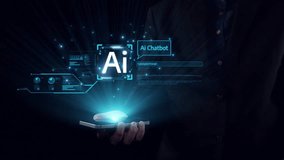 Human interact with AI artificial intelligence virtual assistant chatbot in concept of AI artificial intelligence prompt engineering, LLM AI deep learning to use generative AI for work support. UUID - Powered by Shutterstock - Get 15% off with code: PIKWIZARD15