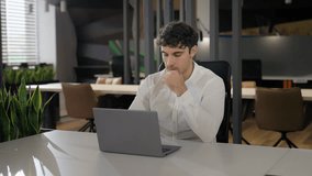 Busy concentrated Caucasian businessman guy worker office manager employer entrepreneur business man male executive working online think laptop internet task solution typing computer corporate work - Powered by Shutterstock - Get 15% off with code: PIKWIZARD15