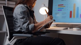 Focused businesswoman analyzing product sales data on computer, taking notes and making strategies in modern office - Powered by Shutterstock - Get 15% off with code: PIKWIZARD15