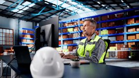 Warehouse Inventory Management On Office Computer. Supplier And Distribution Software - Powered by Shutterstock - Get 15% off with code: PIKWIZARD15