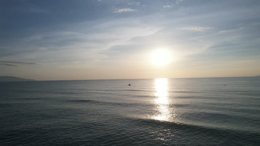 Aerial view of Non Nuoc Beach in Da Nang, Vietnam