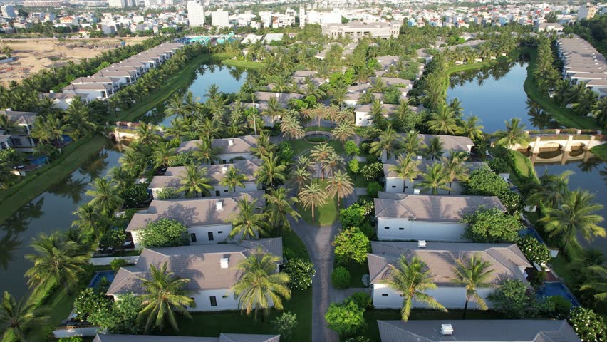 Aerial view of Non Nuoc Beach in Da Nang, Vietnam