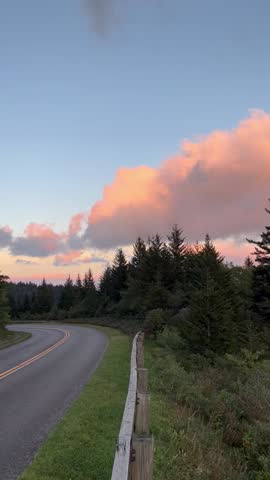 Start of Sunset over Blue Ridge Parkway