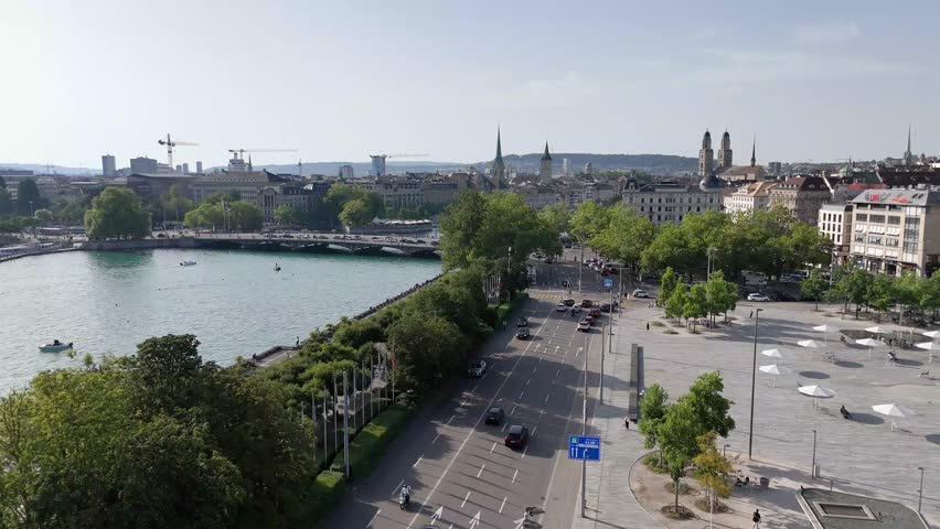 Zurich, City, View, Lake, Boat, Church, Old, Town, Nature, Urban
