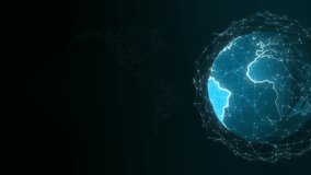 Global connection network World map digital futuristic Hi tech communication technology background. Technology internet worldwide business. Global world network connected earth. 3D Illustration - Powered by Shutterstock - Get 15% off with code: PIKWIZARD15