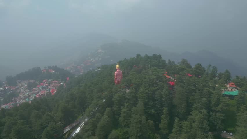 Shimla Hill Station Aerial View Mall Road
